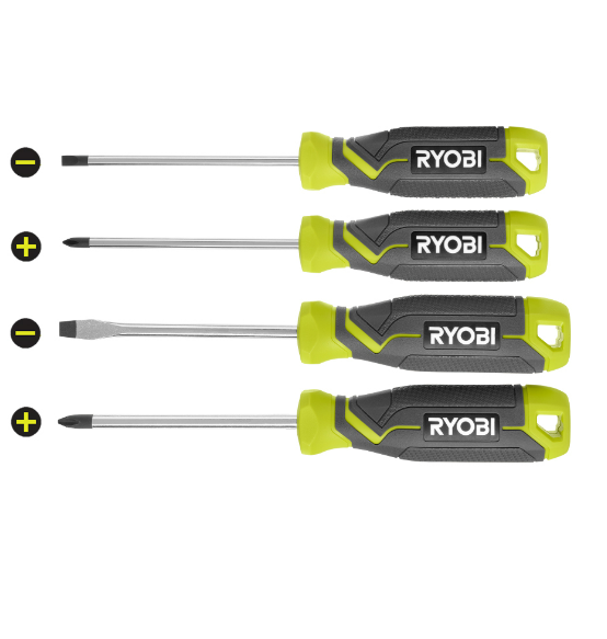 RYOBI 4-Piece Screwdriver Set
