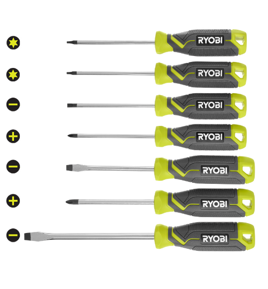 RYOBI 7-Piece Screwdriver Set
