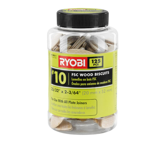 RYOBI 125 PC. #10 Wood Biscuits