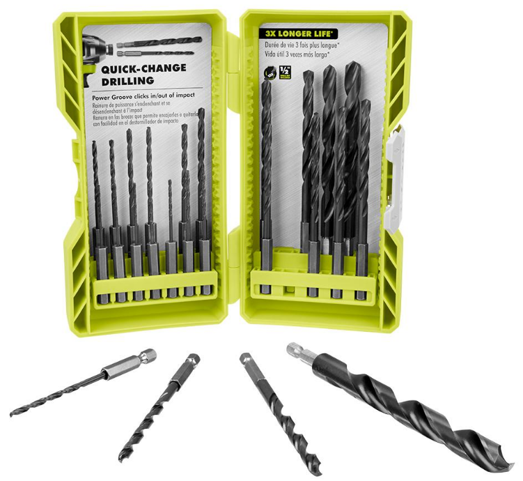 RYOBI 25 PC. Hex Shank Black Oxide Drill Bit Set