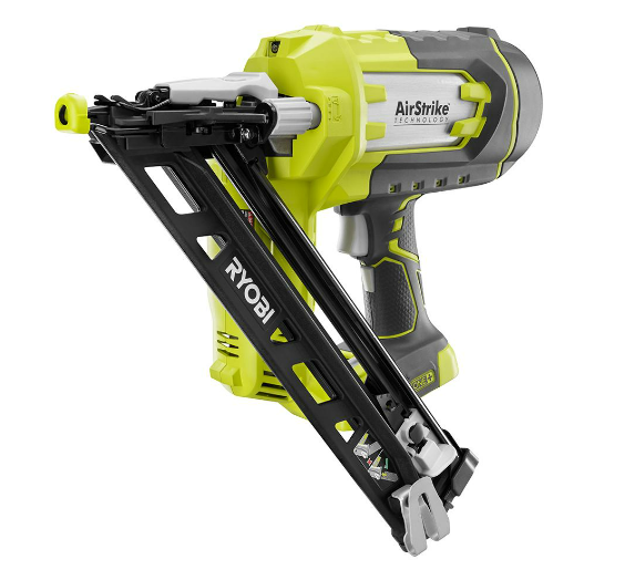 RYOBI 18V ONE+ AirStrike 15GA Angled Finish Nailer